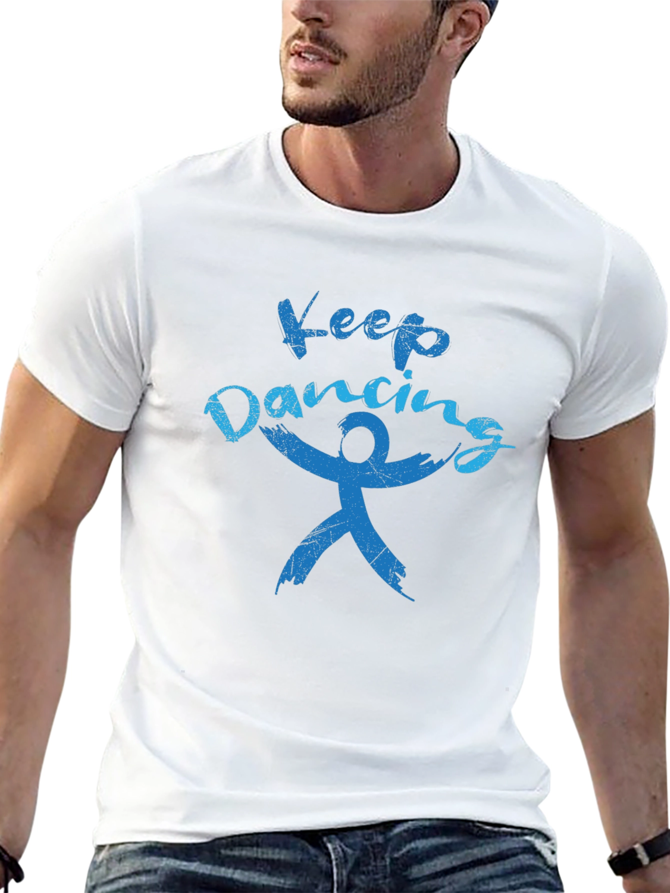 Camiseta Negra Keep Dancing Hombre