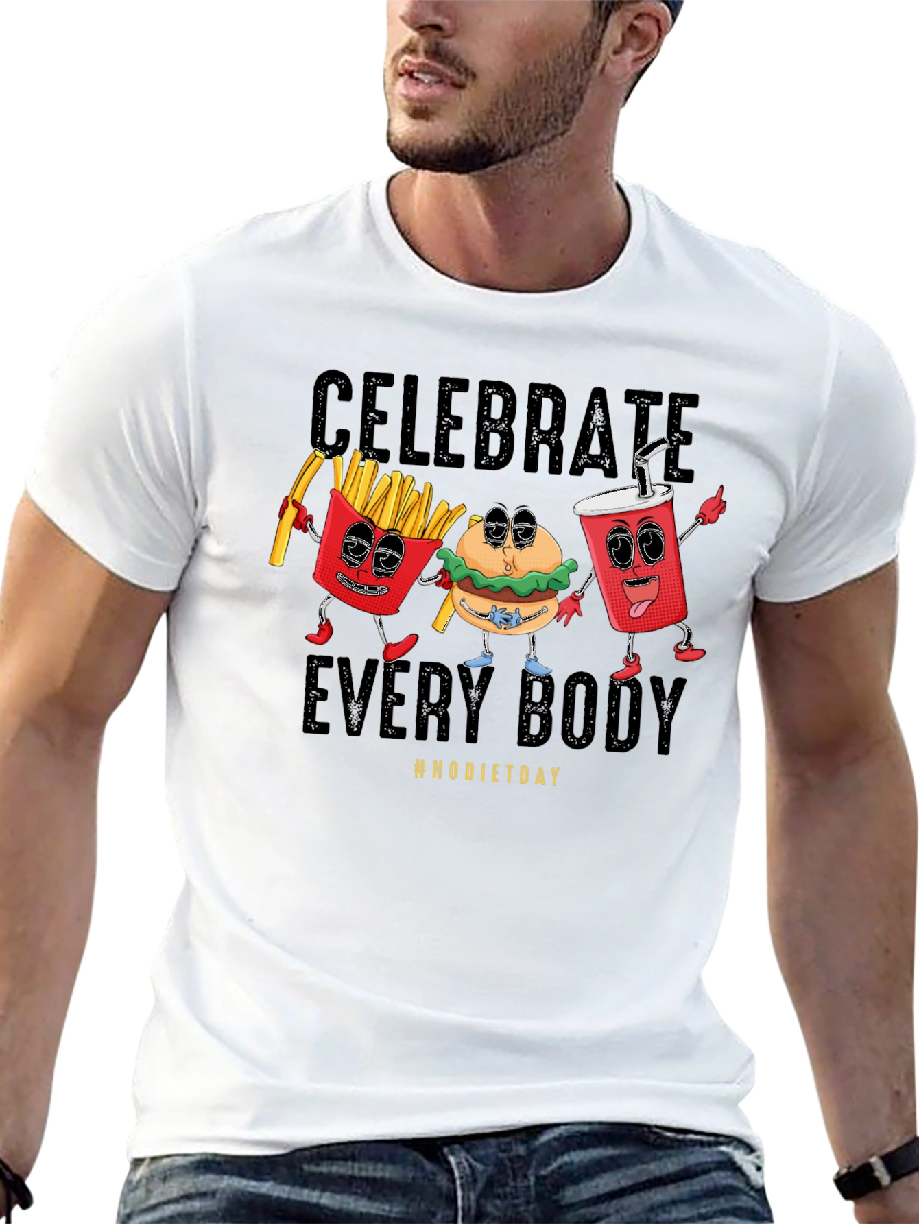 Camiseta Negra Celebrate Every Body #NODIETDAY