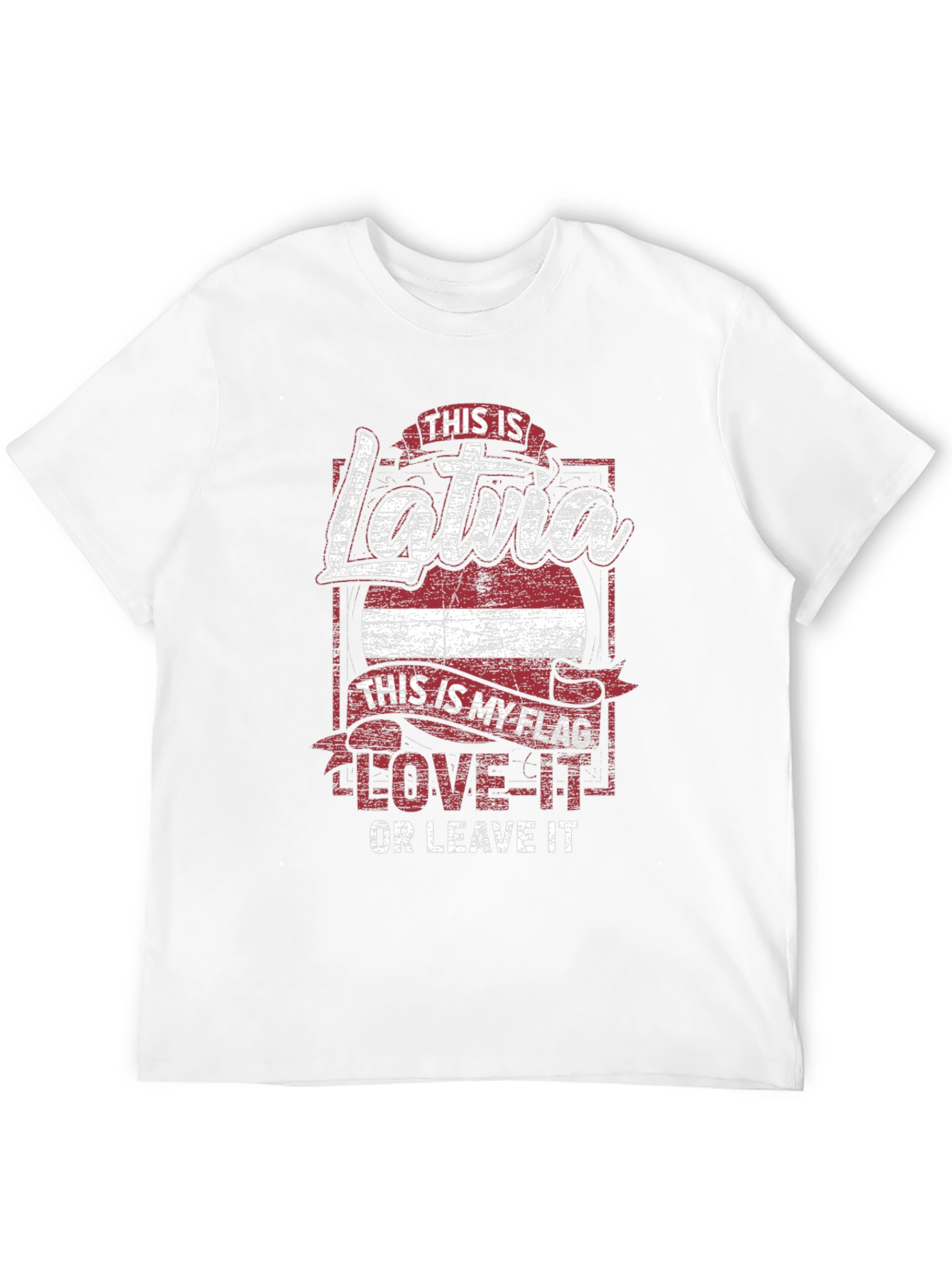 Camiseta Negra Latvia: Amo mi Bandera