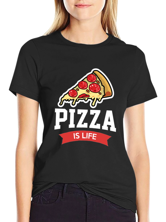 Camiseta Negra Pizza is Life