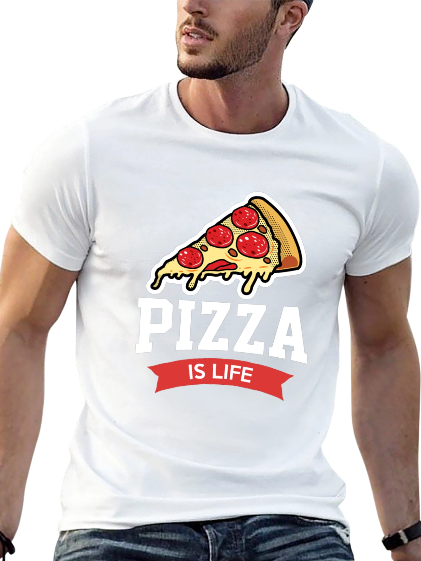 Camiseta Negra Pizza is Life