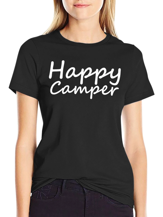 Camiseta Negra Happy Camper para Aventura
