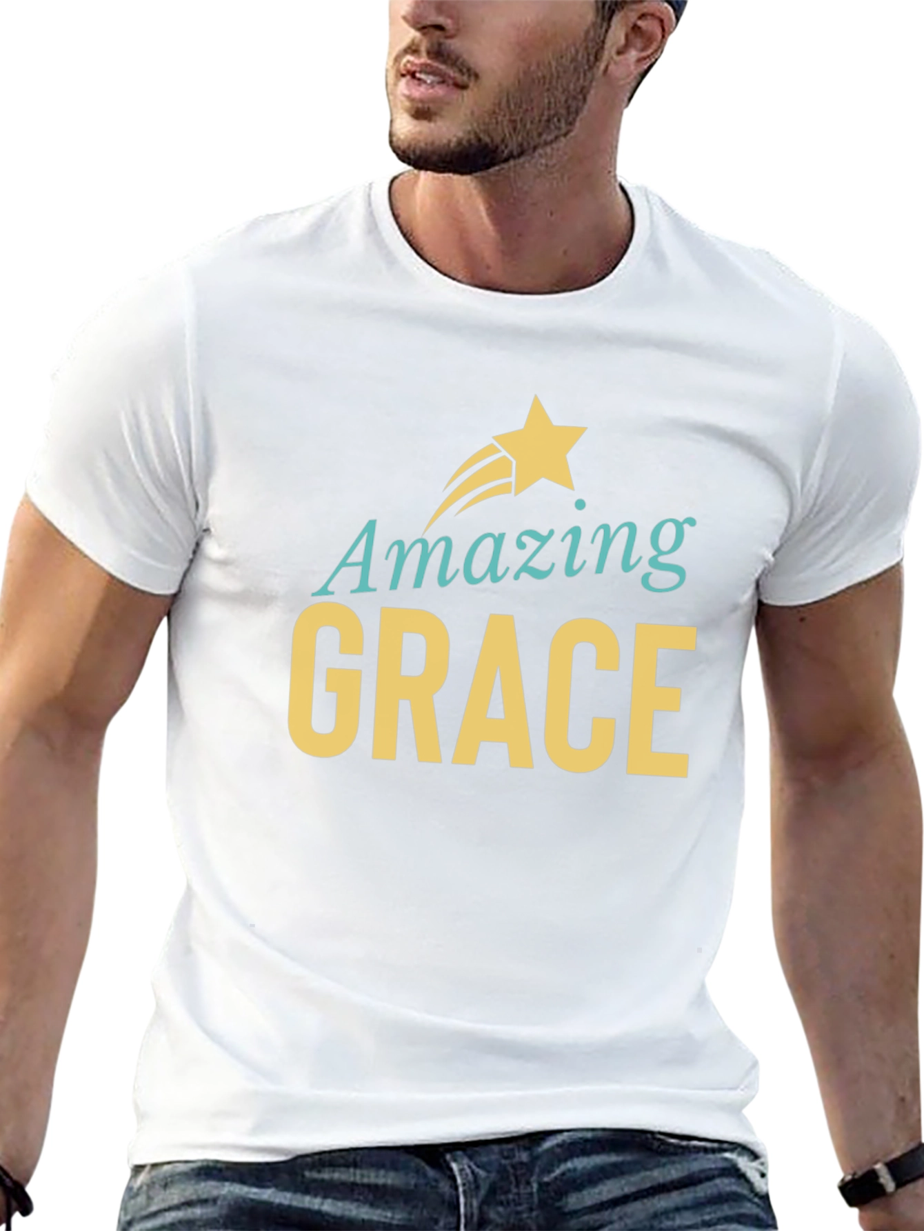 Camiseta Negra Amazing Grace para Hombre