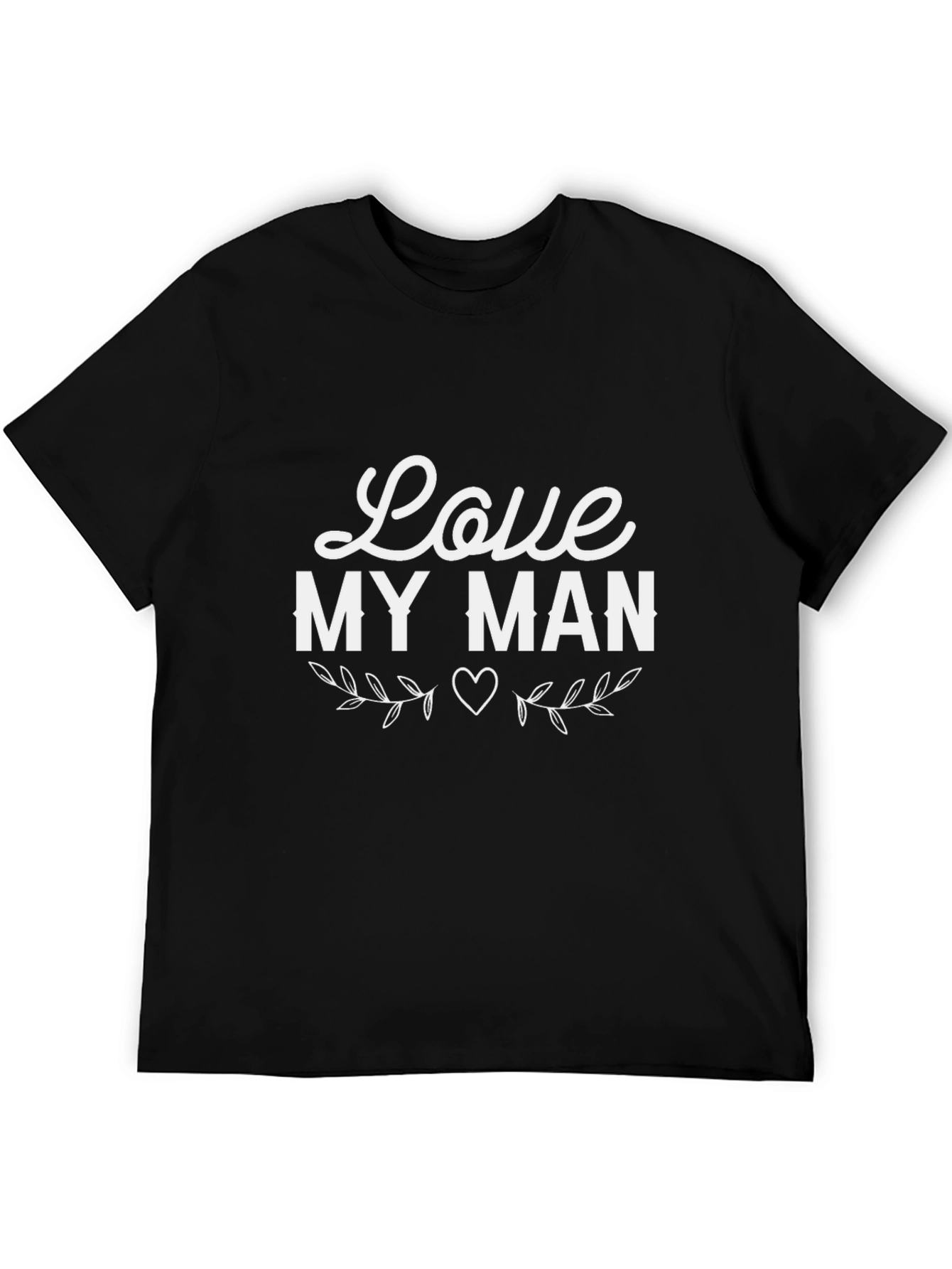 Camiseta Negra Love My Man para Hombre