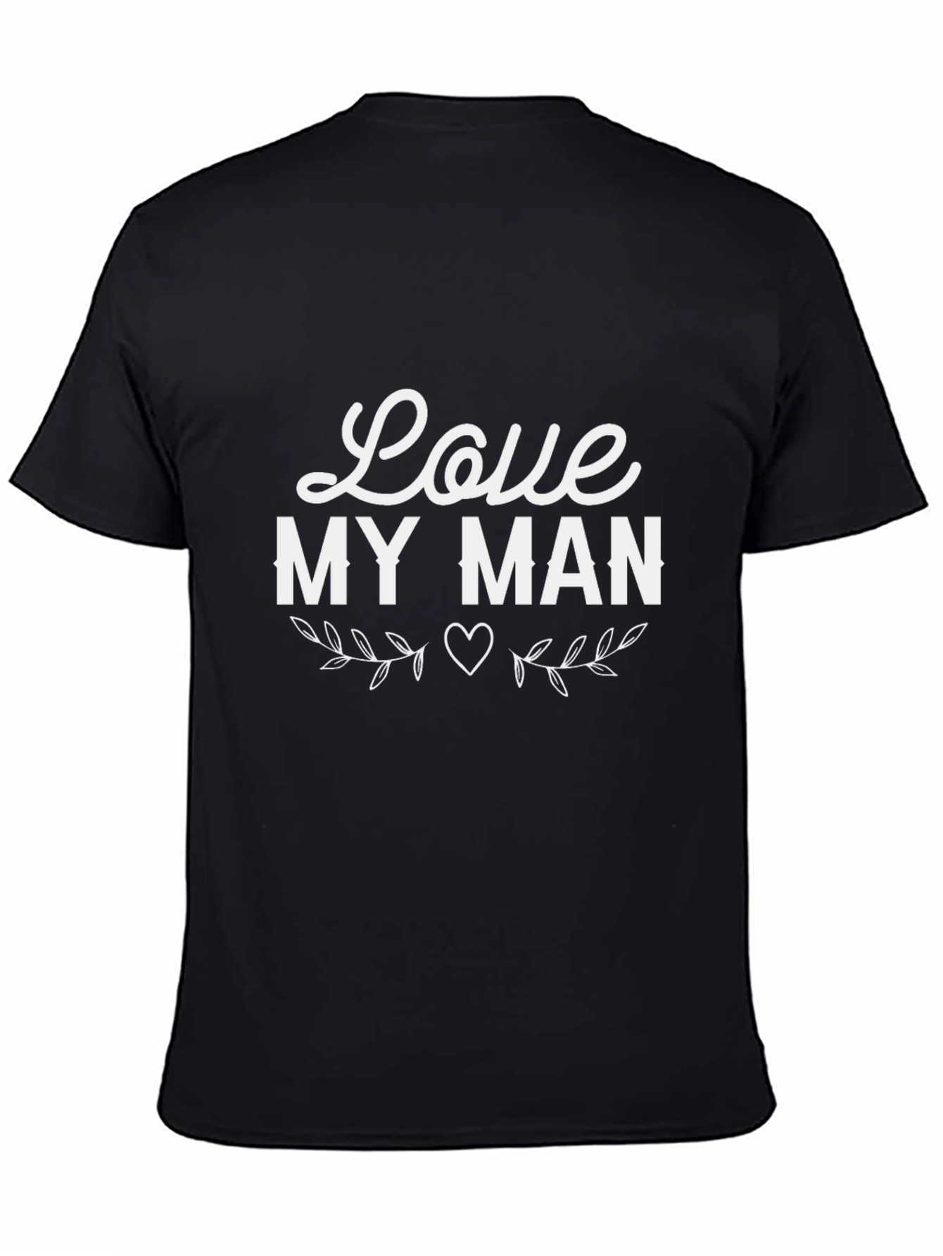 Camiseta Negra Love My Man para Hombre