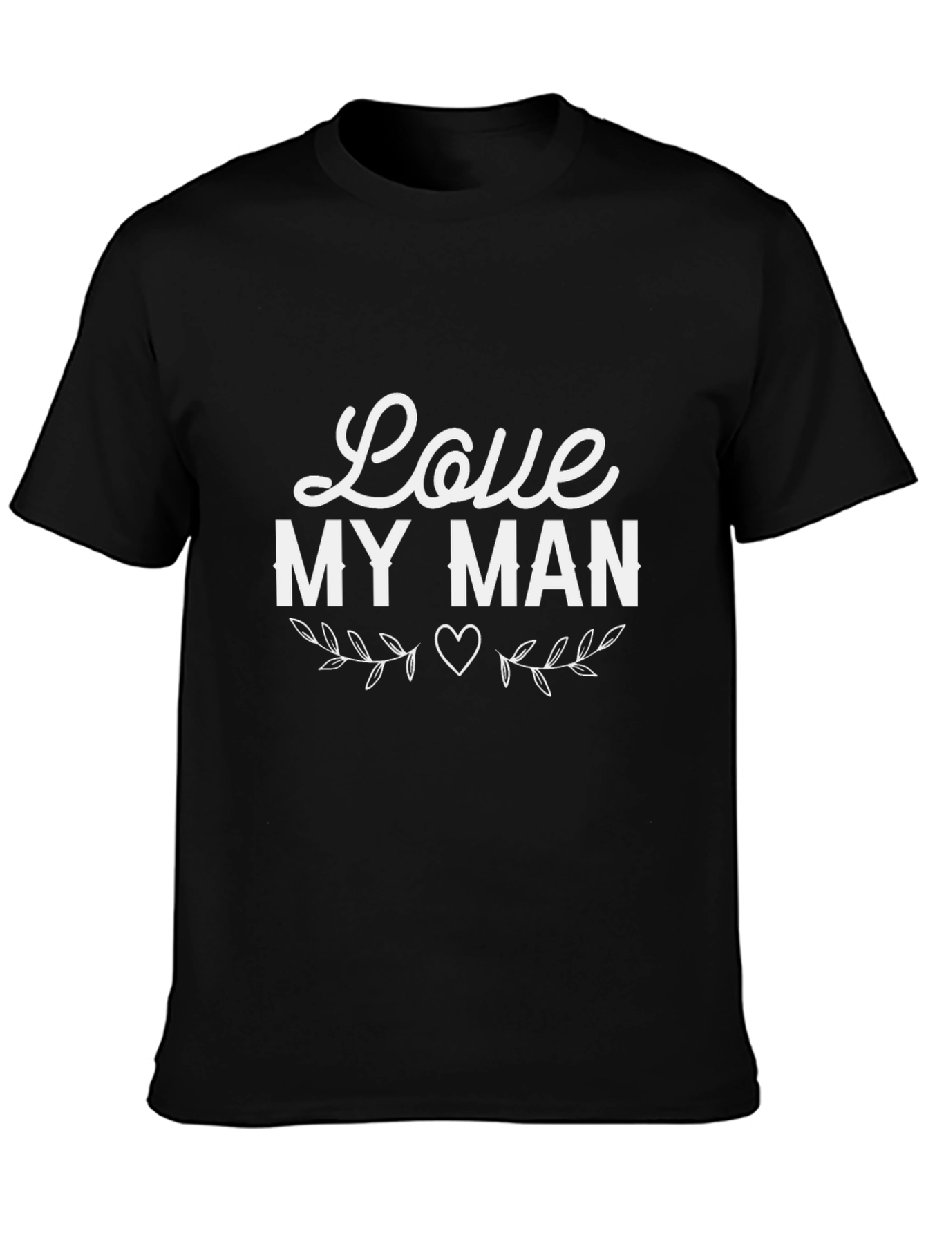 Camiseta Negra Love My Man para Hombre