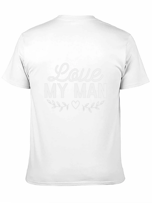 Camiseta Negra Love My Man para Hombre