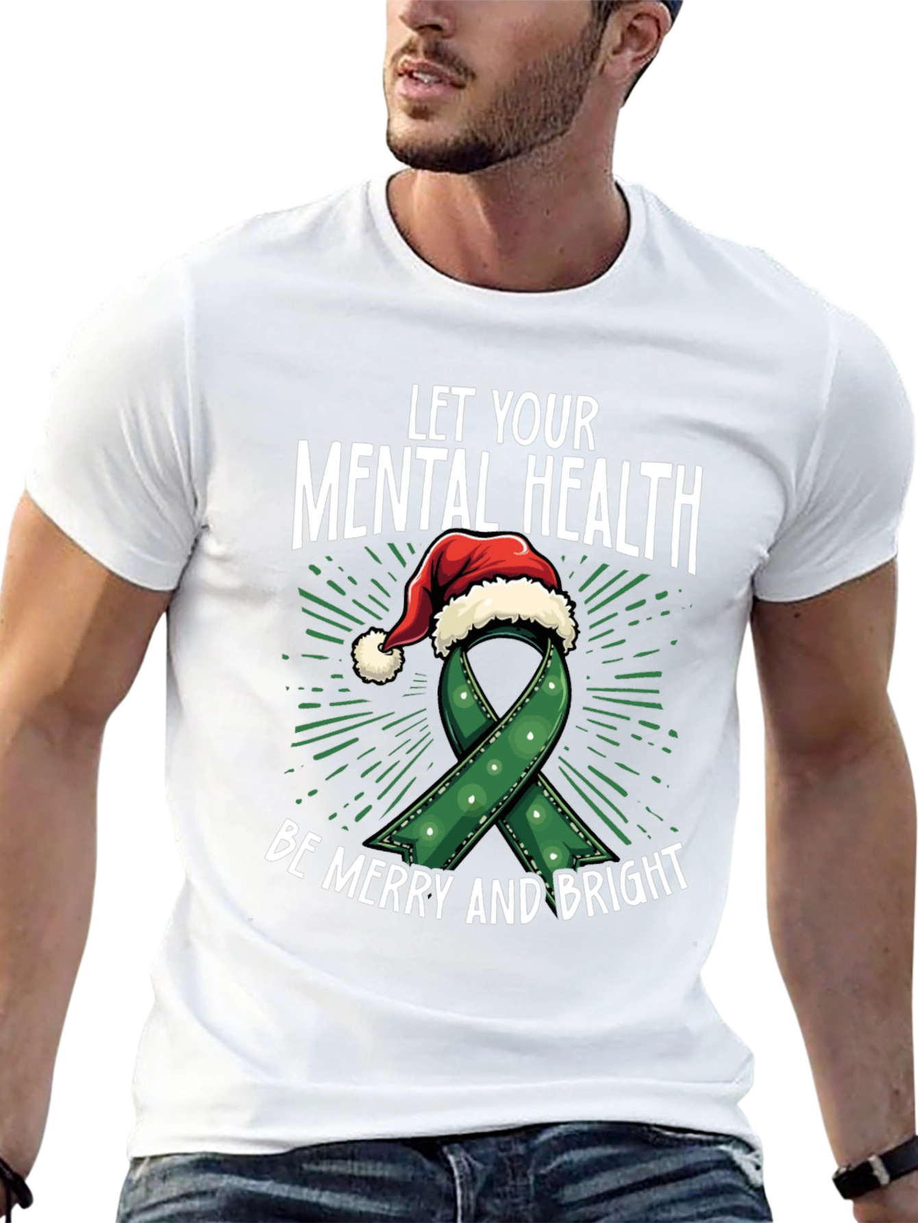 Camiseta Navideña Salud Mental: Alegría y Bienestar