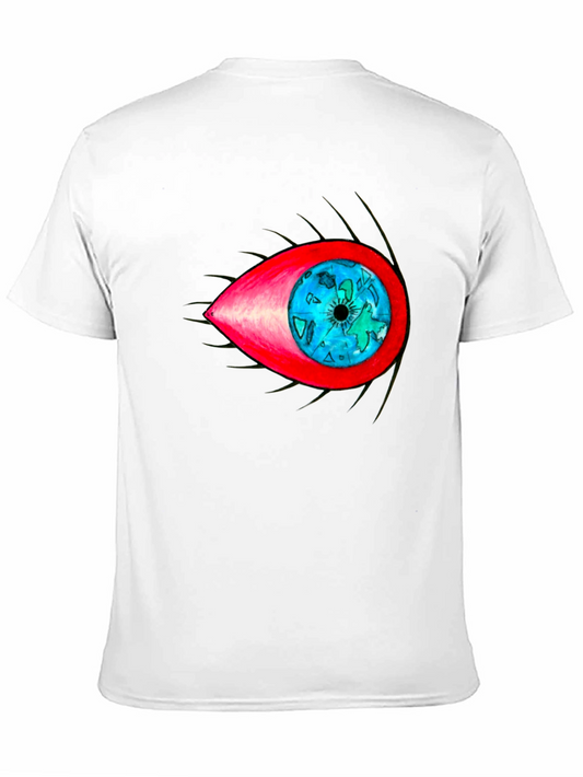 Camiseta Negra con Diseño de Ojo Psicodélico