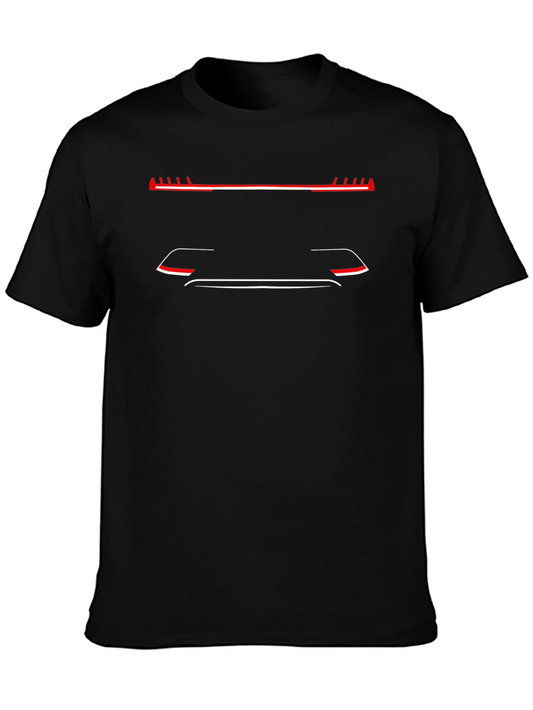 Camiseta Negra Diseño Coche Moderno