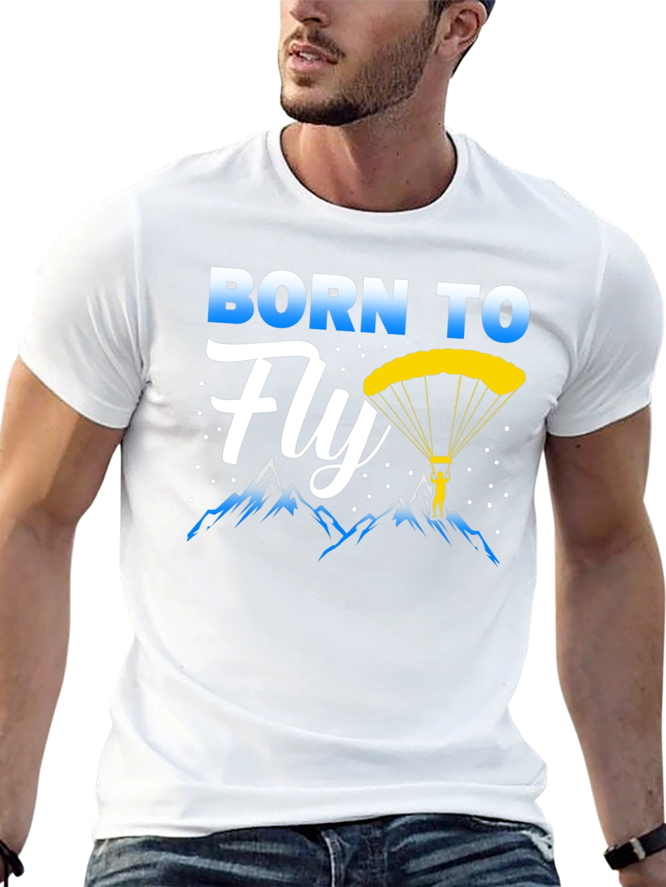 Camiseta Negra Nacido Para Volar