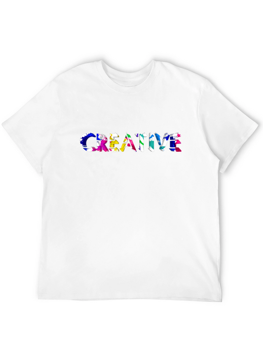 Camiseta Negra CREATIVE Multicolor para Hombre