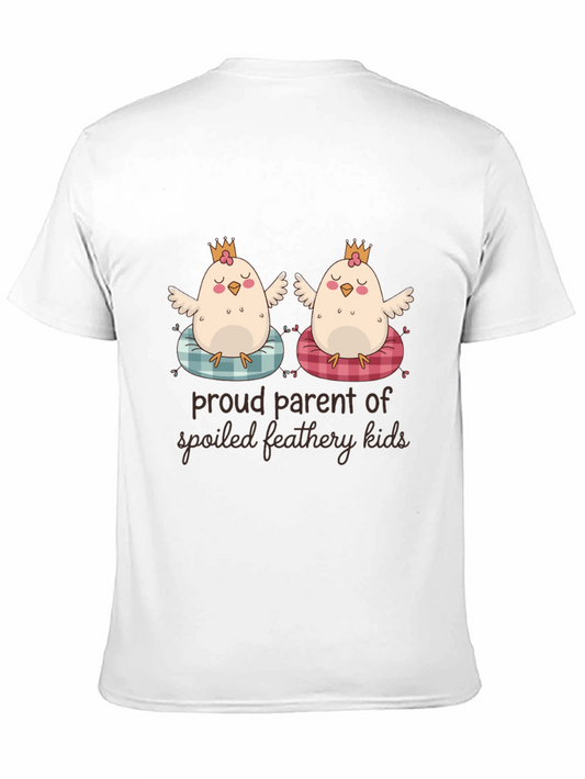 Camiseta Negra Orgulloso Padre de Niños Plumíferos