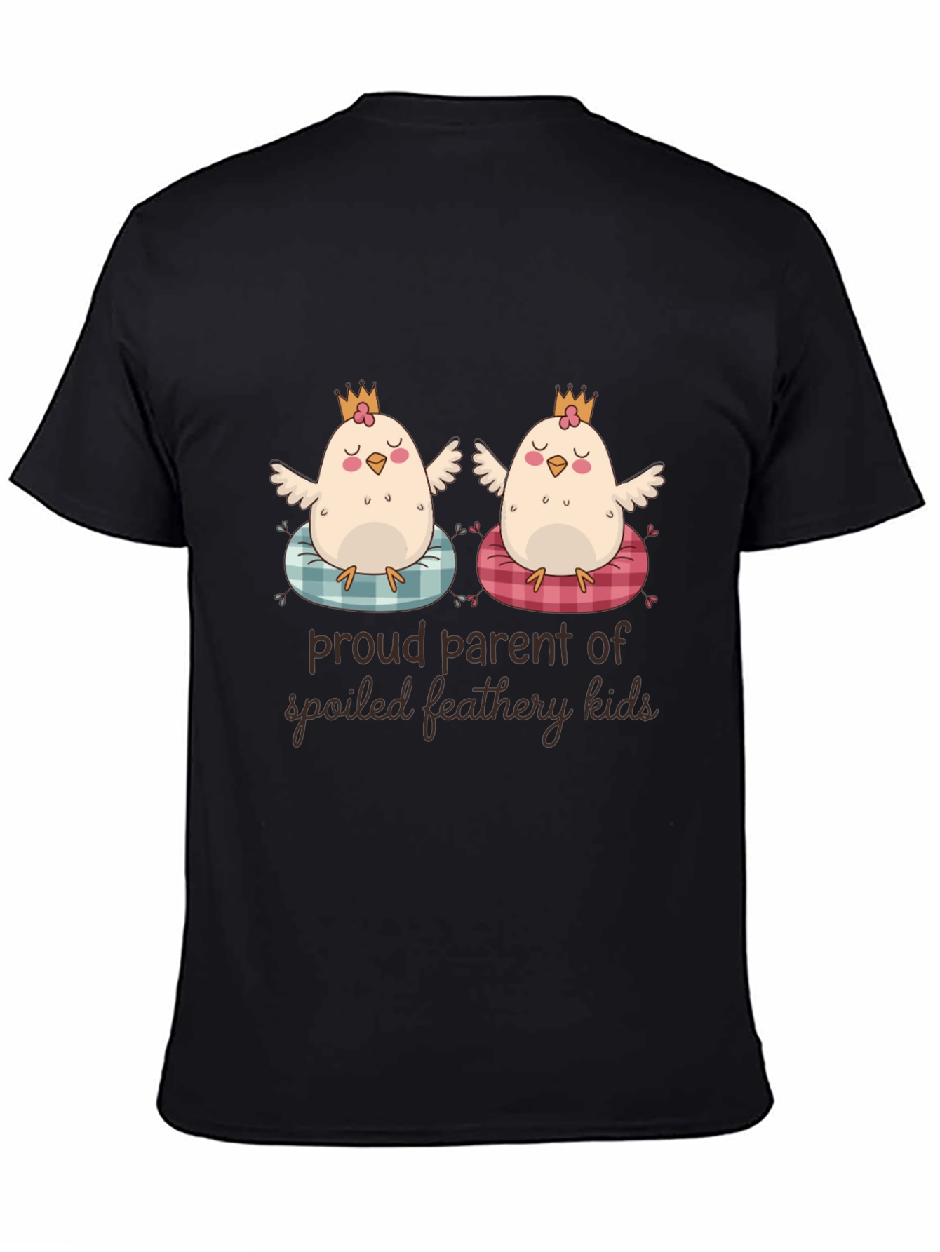 Camiseta Negra Orgulloso Padre de Niños Plumíferos