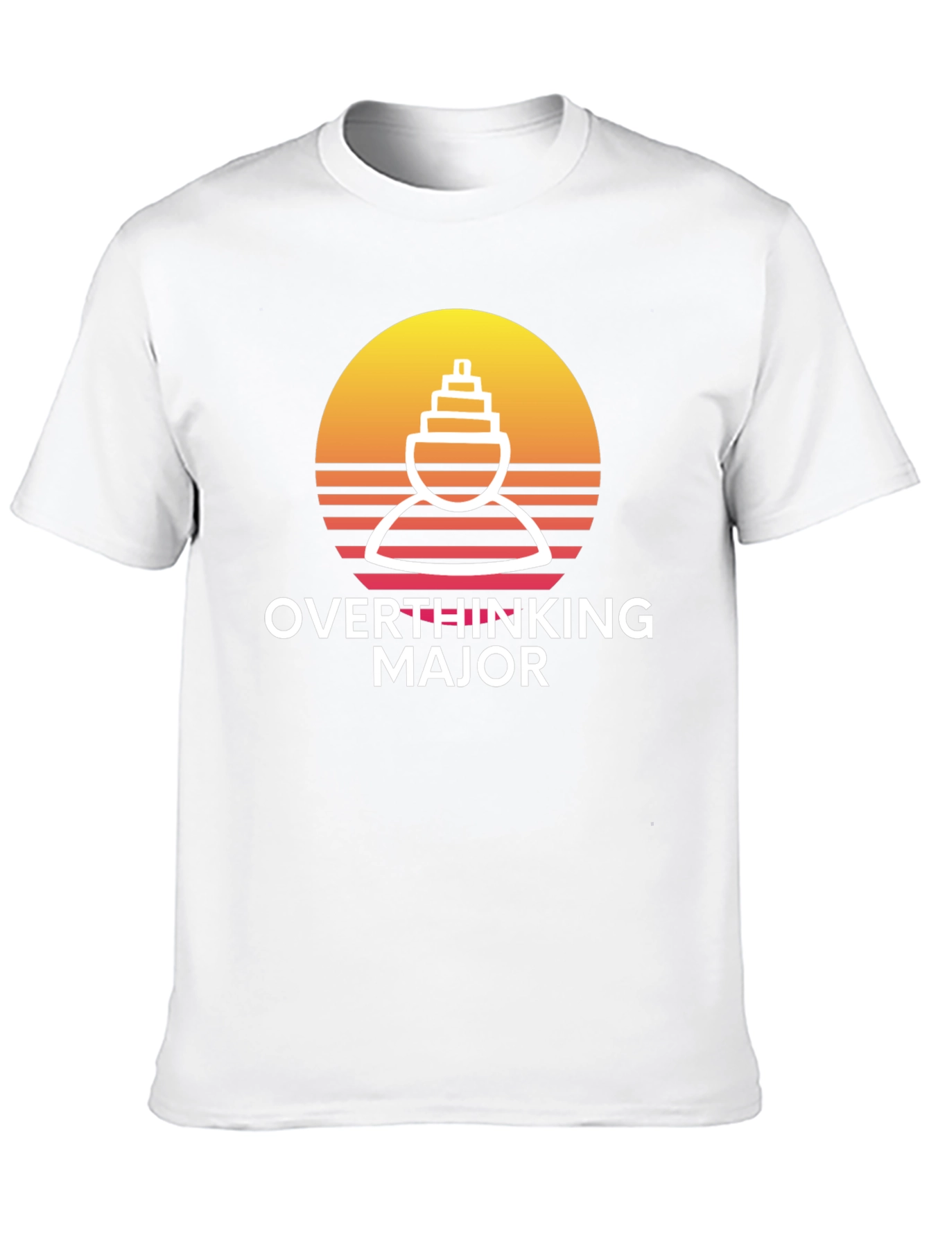 Camiseta Negra Overthinking Major Diseño Original