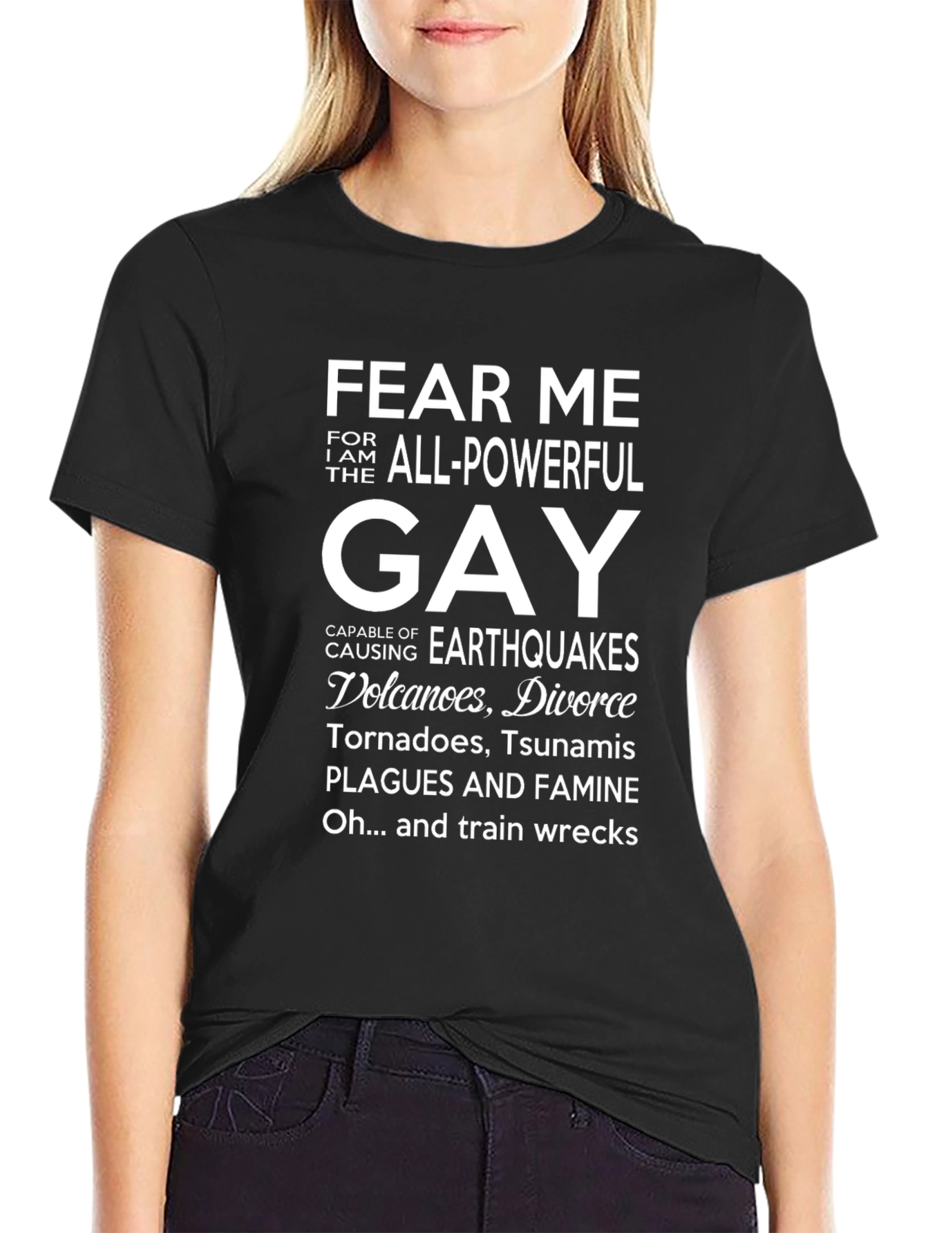 Camiseta Negra con Diseño Gráfico Fear Me