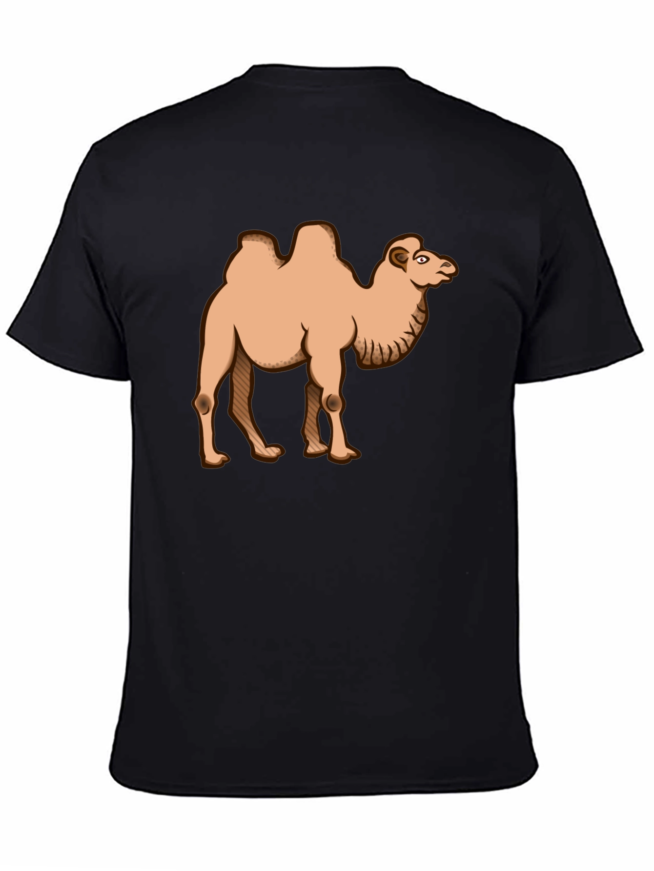 Camiseta Negra con Diseño de Camello