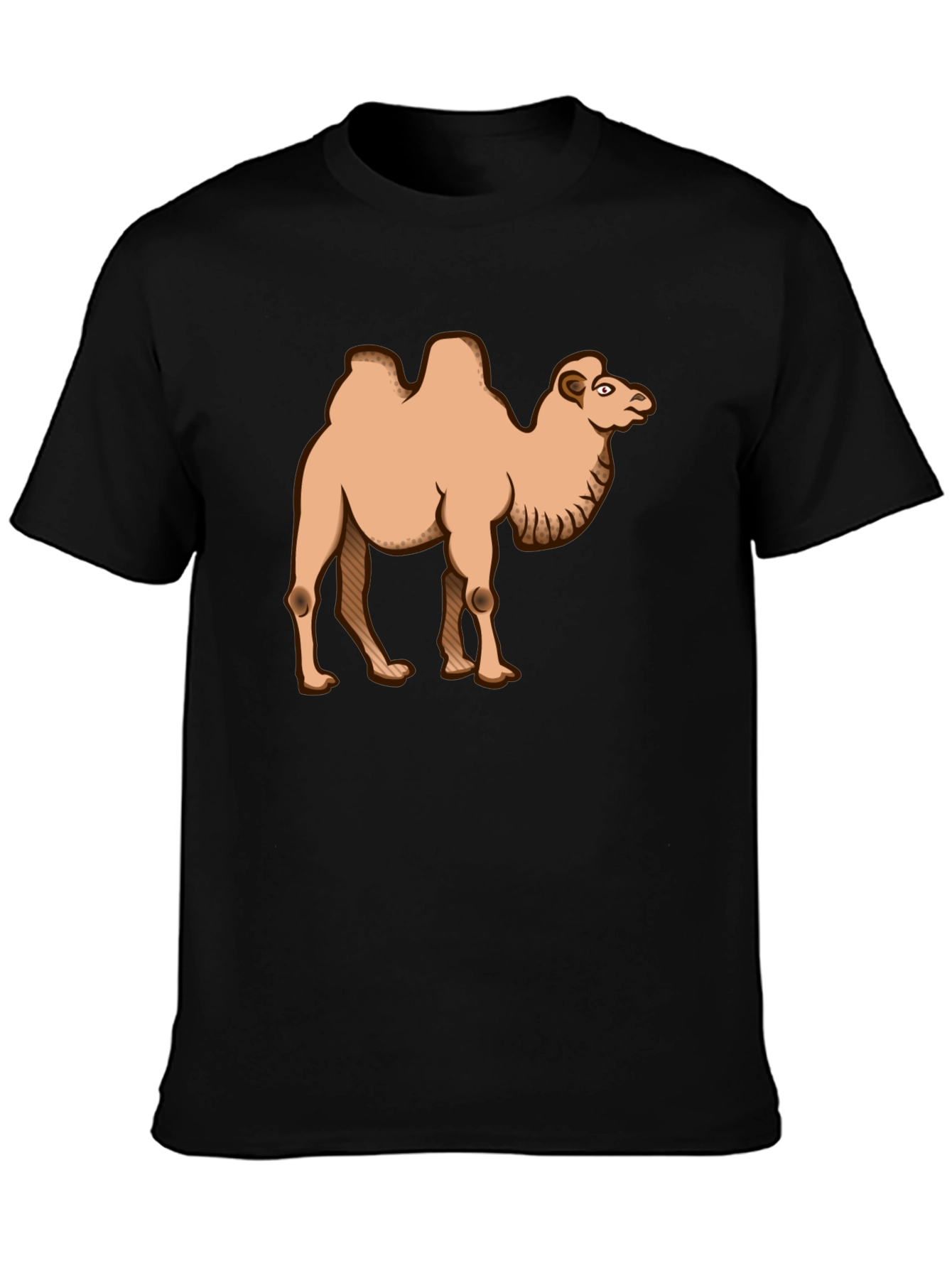 Camiseta Negra con Diseño de Camello