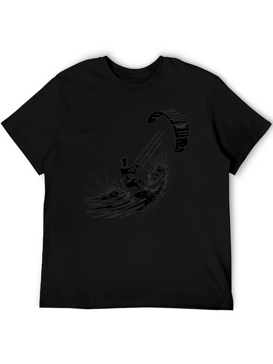 Camiseta Negra Hombre Kite Surf