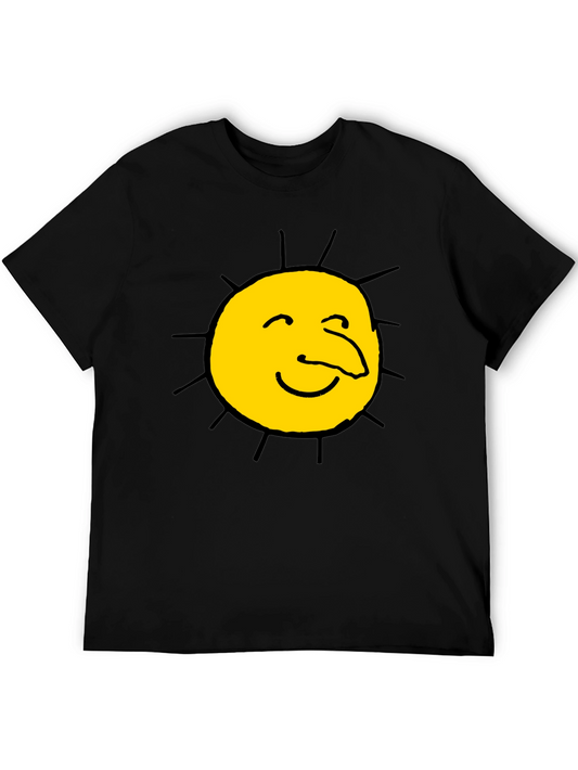 Camiseta Negra con Sol Sonriente