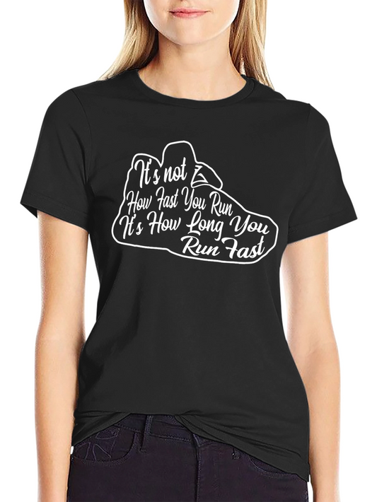 Camiseta Negra con Diseño Inspirador de Running