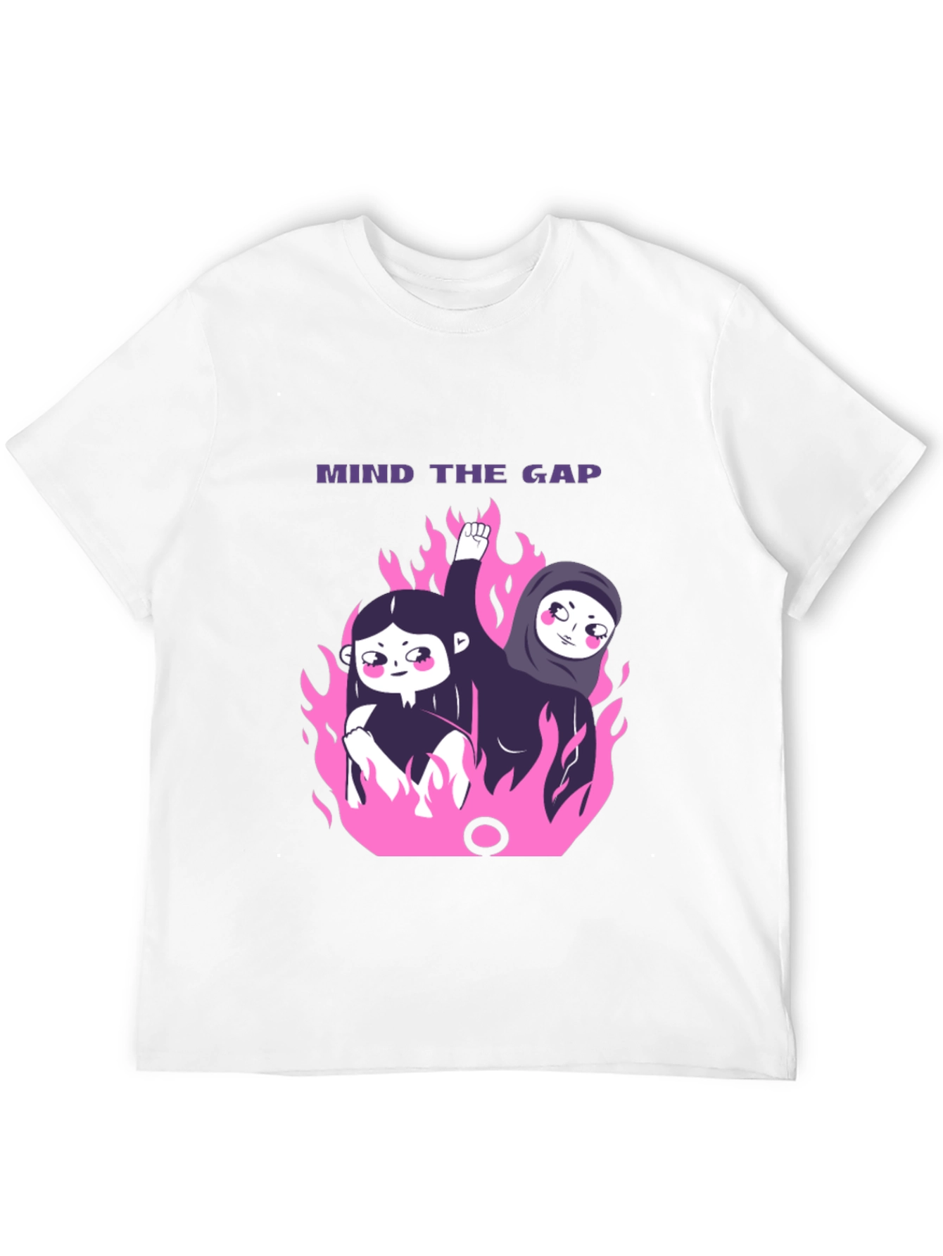 Camiseta Negra Mind the Gap Feminista