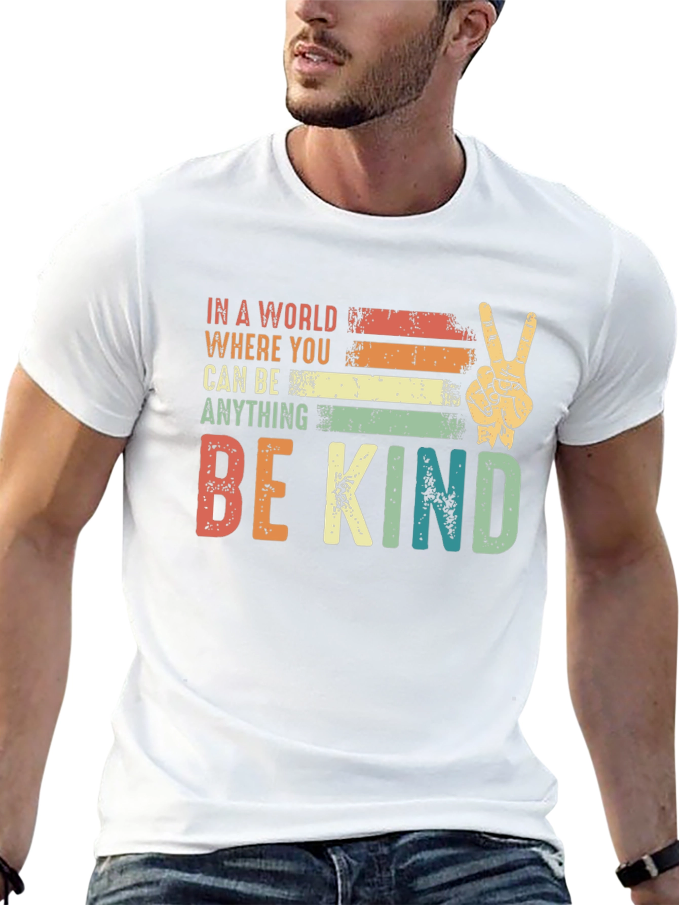 Camiseta Negra con Mensaje Positivo Be Kind