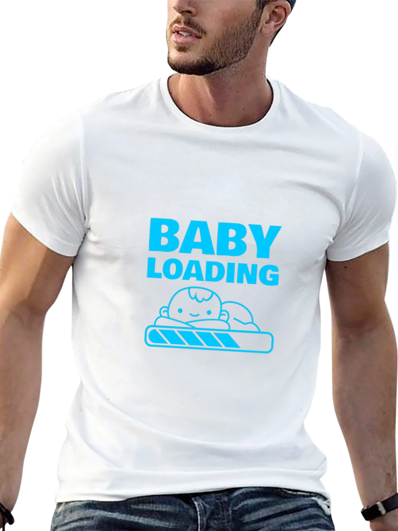 Camiseta Negra Divertida para Futuro Papá - Baby Loading