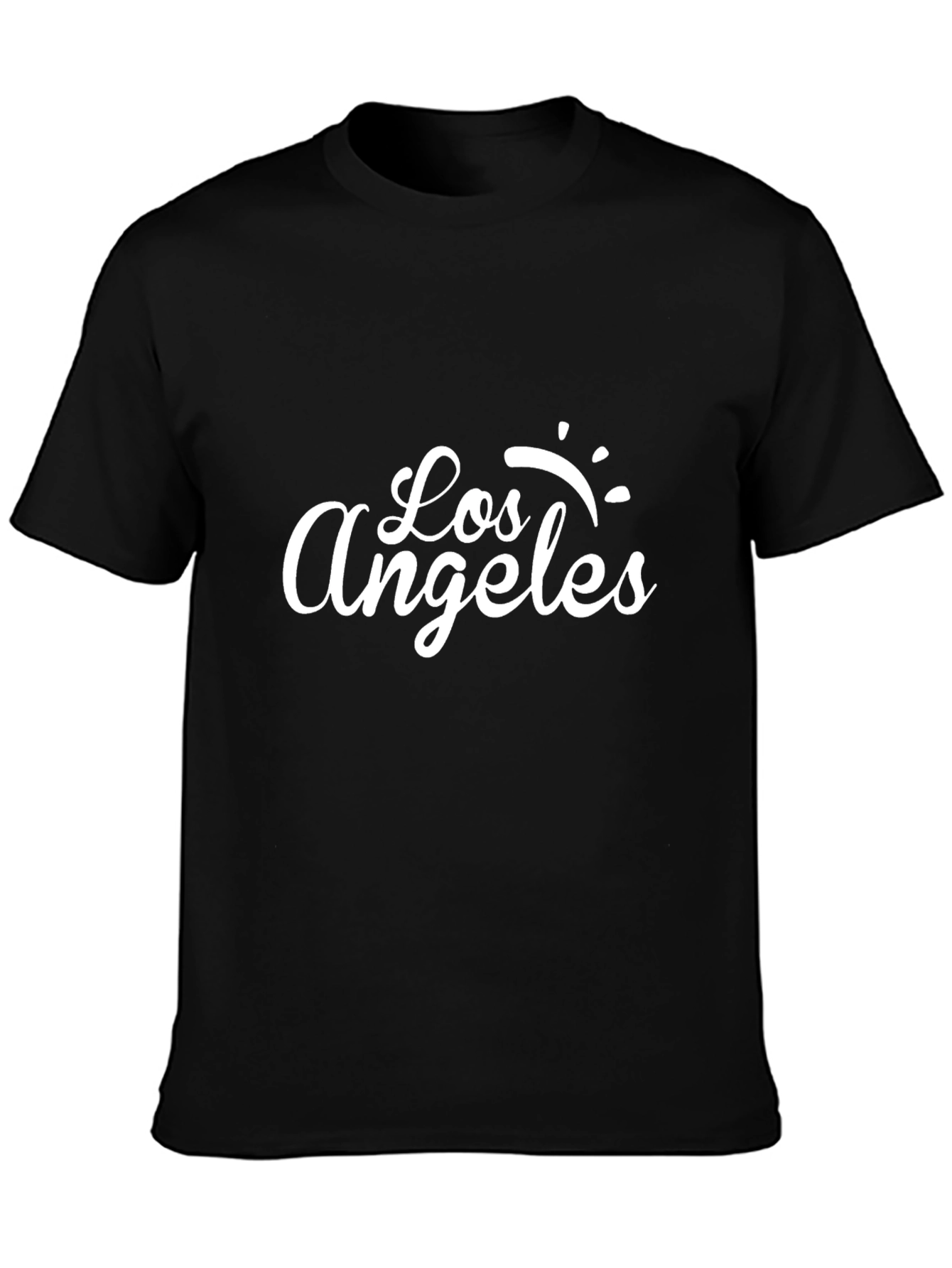 Camiseta Negra Hombre - Diseño Los Ángeles
