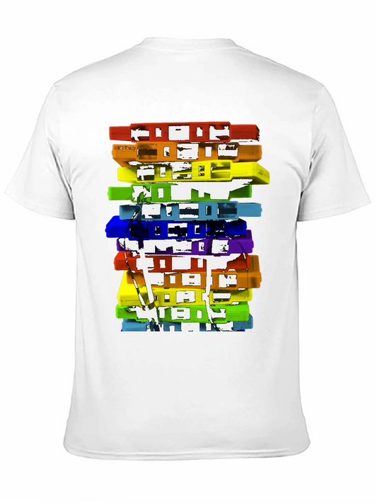 Camiseta Negra con Diseño de Cassettes Retro