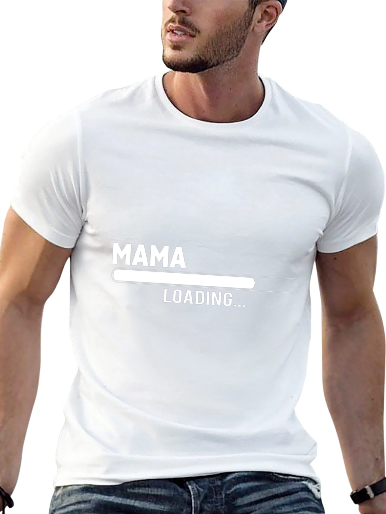 Camiseta Negra Mama Loading... para Futura Madre