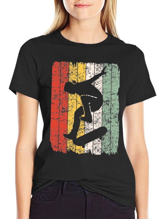 Camiseta Retro Skateboarding Vintage para Hombre