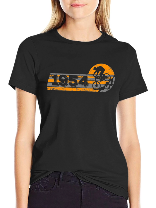 Camiseta Negra Since 1954 Ciclismo Vintage