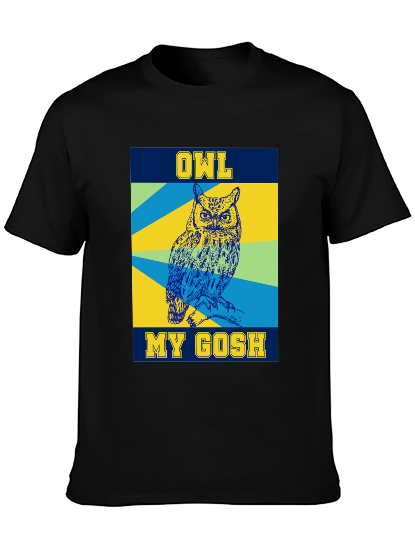 Camiseta Negra con Diseño de Búho Owl My Gosh