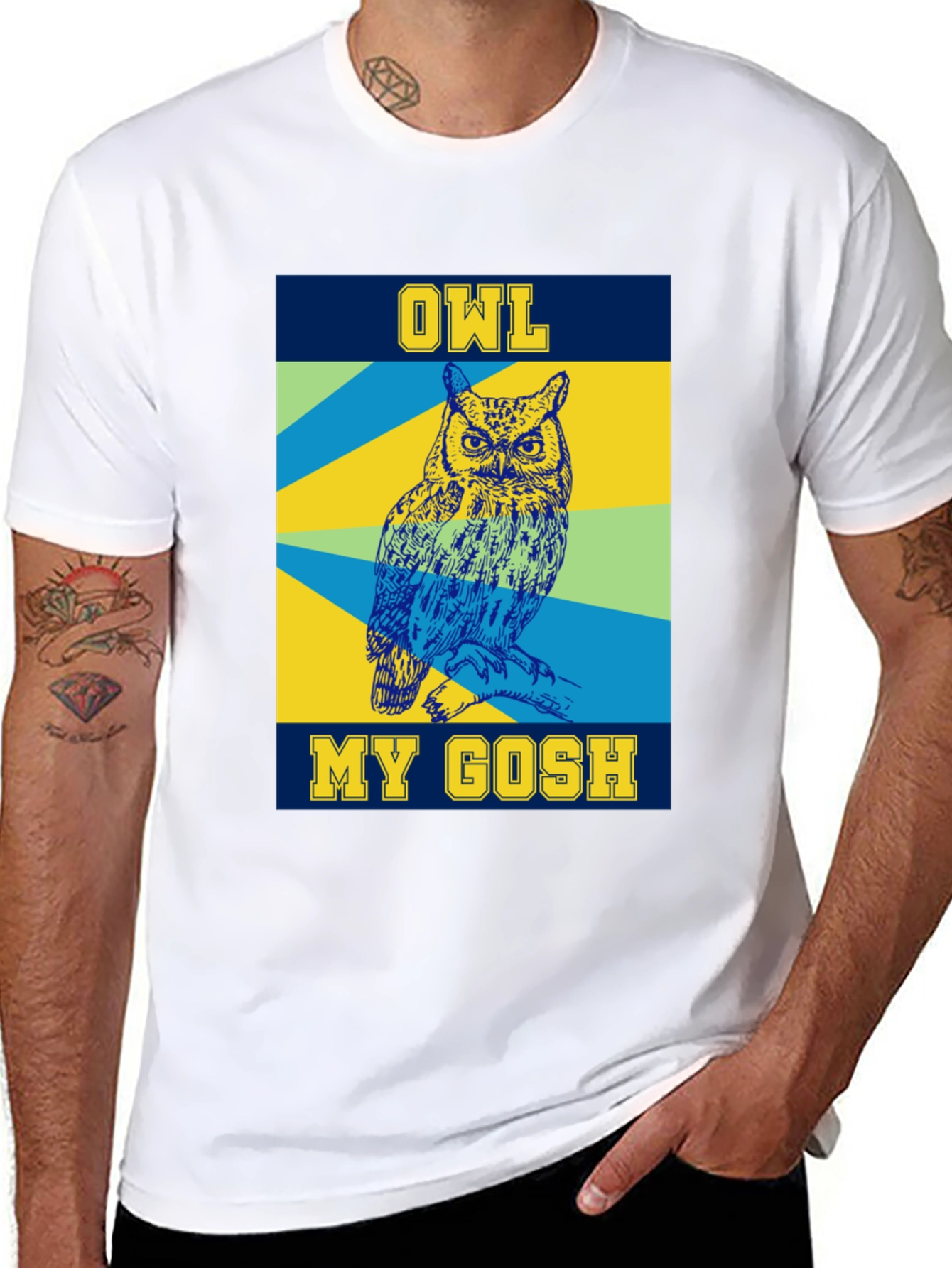 Camiseta Negra con Diseño de Búho Owl My Gosh