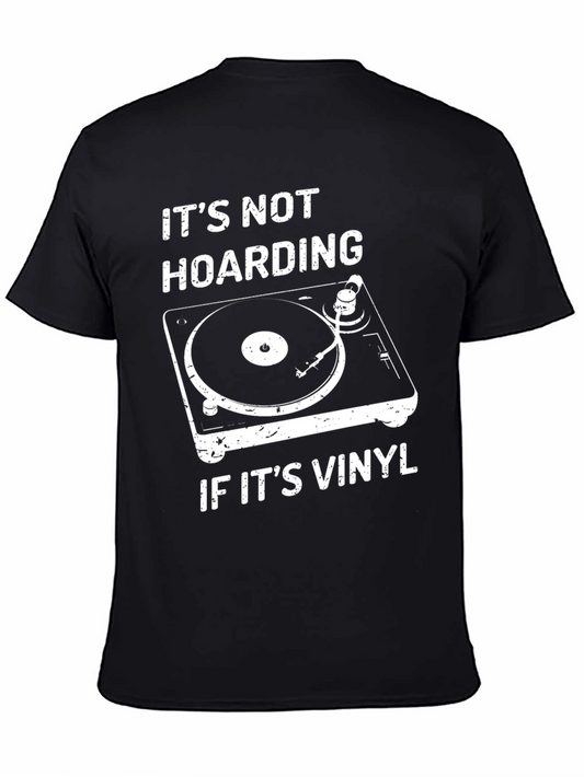 Camiseta Negra No es Acaparar Si Es Vinilo