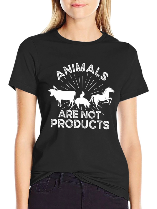 Camiseta Negra con Diseño Animalista