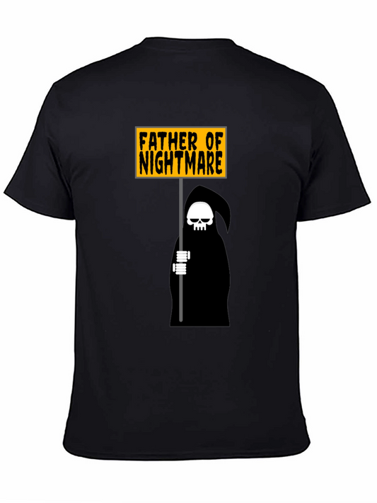 Camiseta Negra Padre de la Pesadilla - Diseño Original