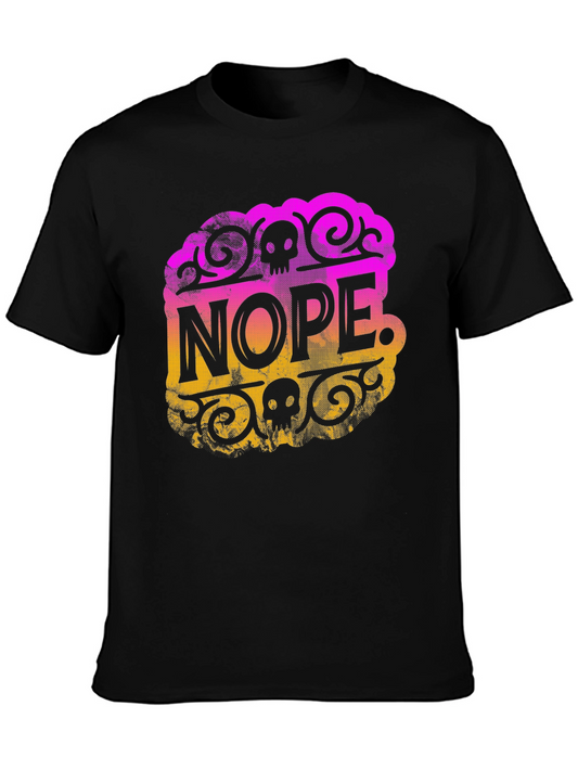 Camiseta Negra Nope con Diseño Gráfico Original