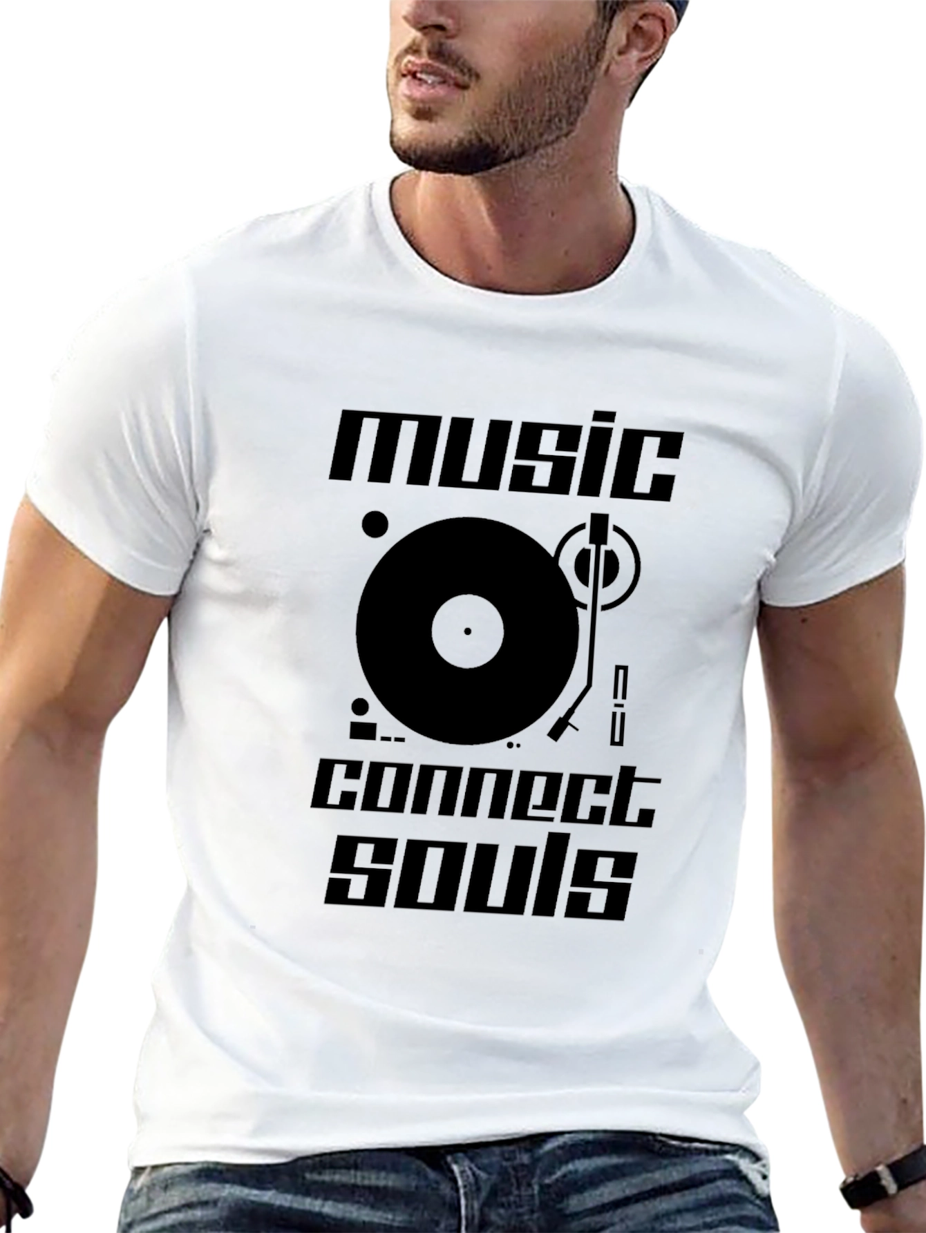 Camiseta Negra Music Connect Souls