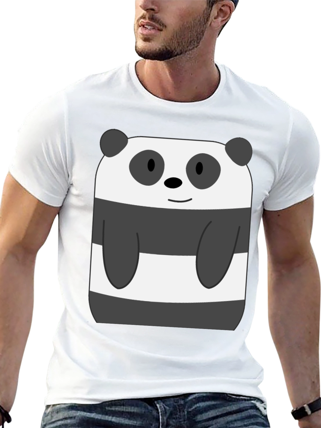 Camiseta Oso Panda We Bare Bears Hombre
