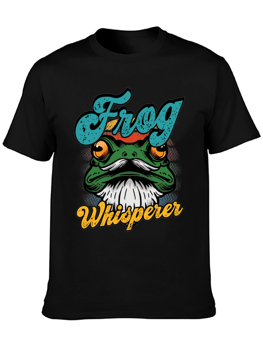 Camiseta Negra Frog Whisperer Diseño Divertido
