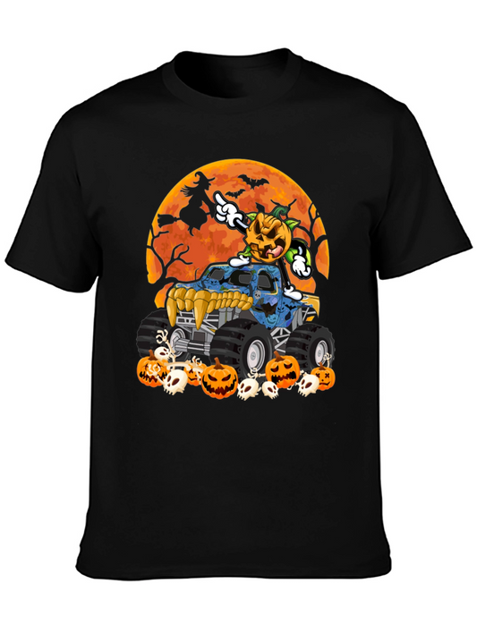 Camiseta Halloween Camión Monstruo Calabaza