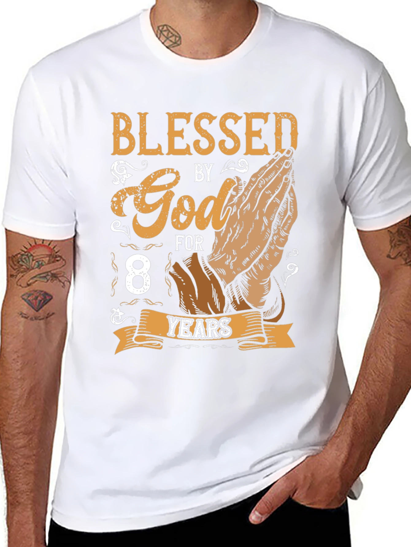 Camiseta Blessed By God For 8 Years