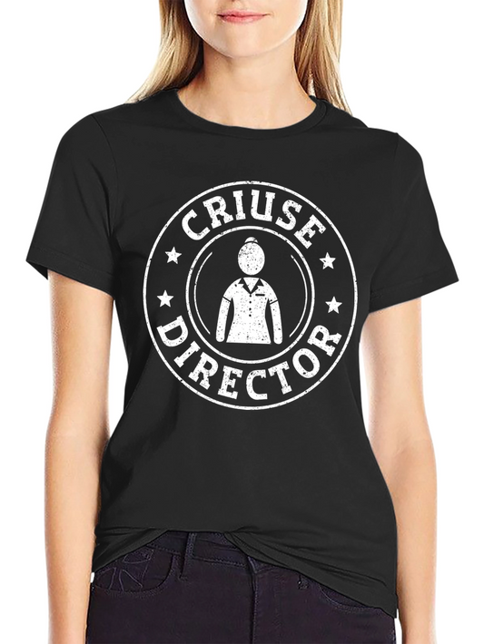 Camiseta Negra Director de Crucero Estampada