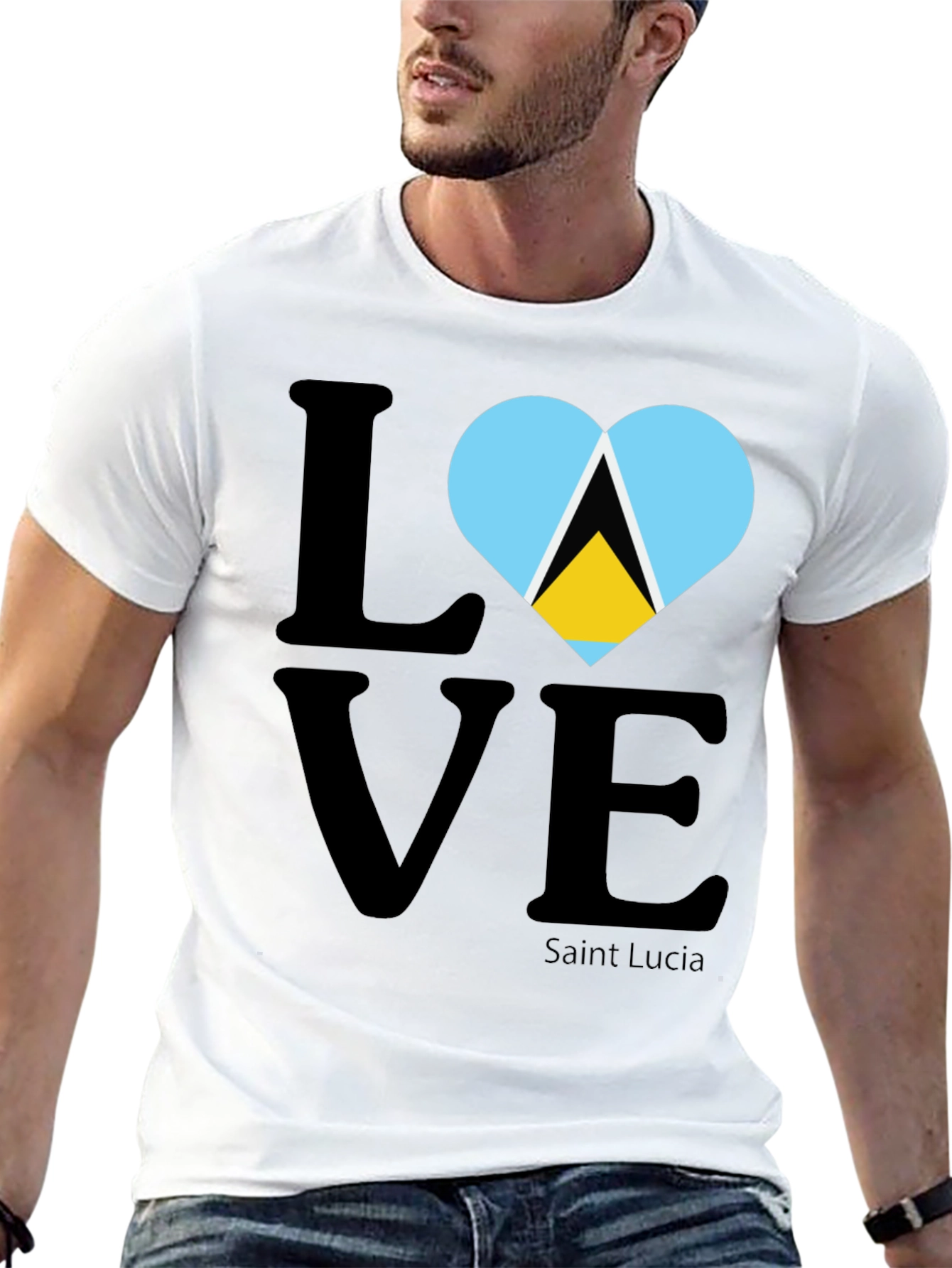 Camiseta Negra LOVE Saint Lucia