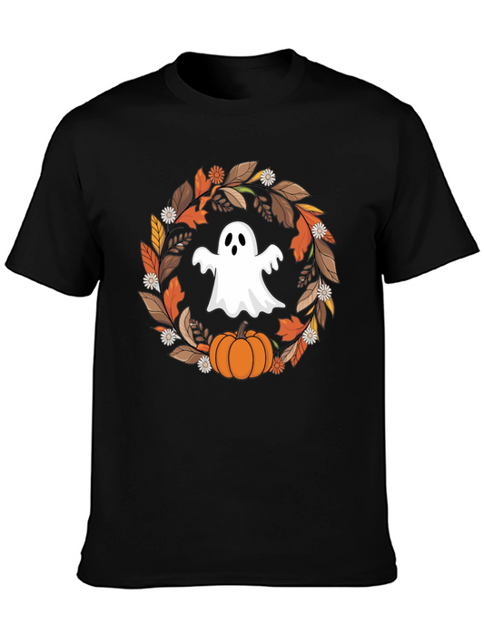 Camiseta Halloween: Fantasma y Calabaza