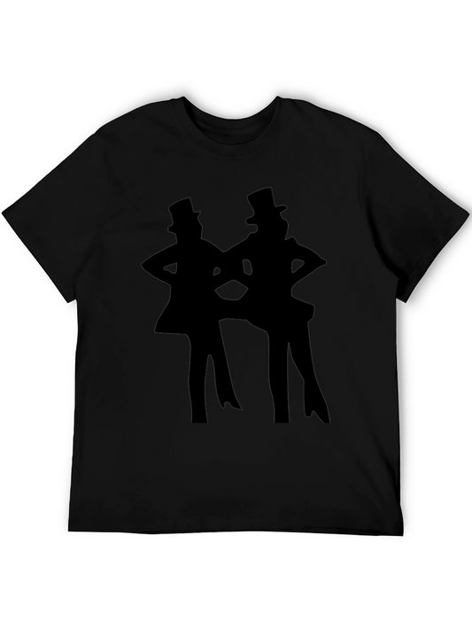 Camiseta Negra Silueta Bailarinas con Sombrero