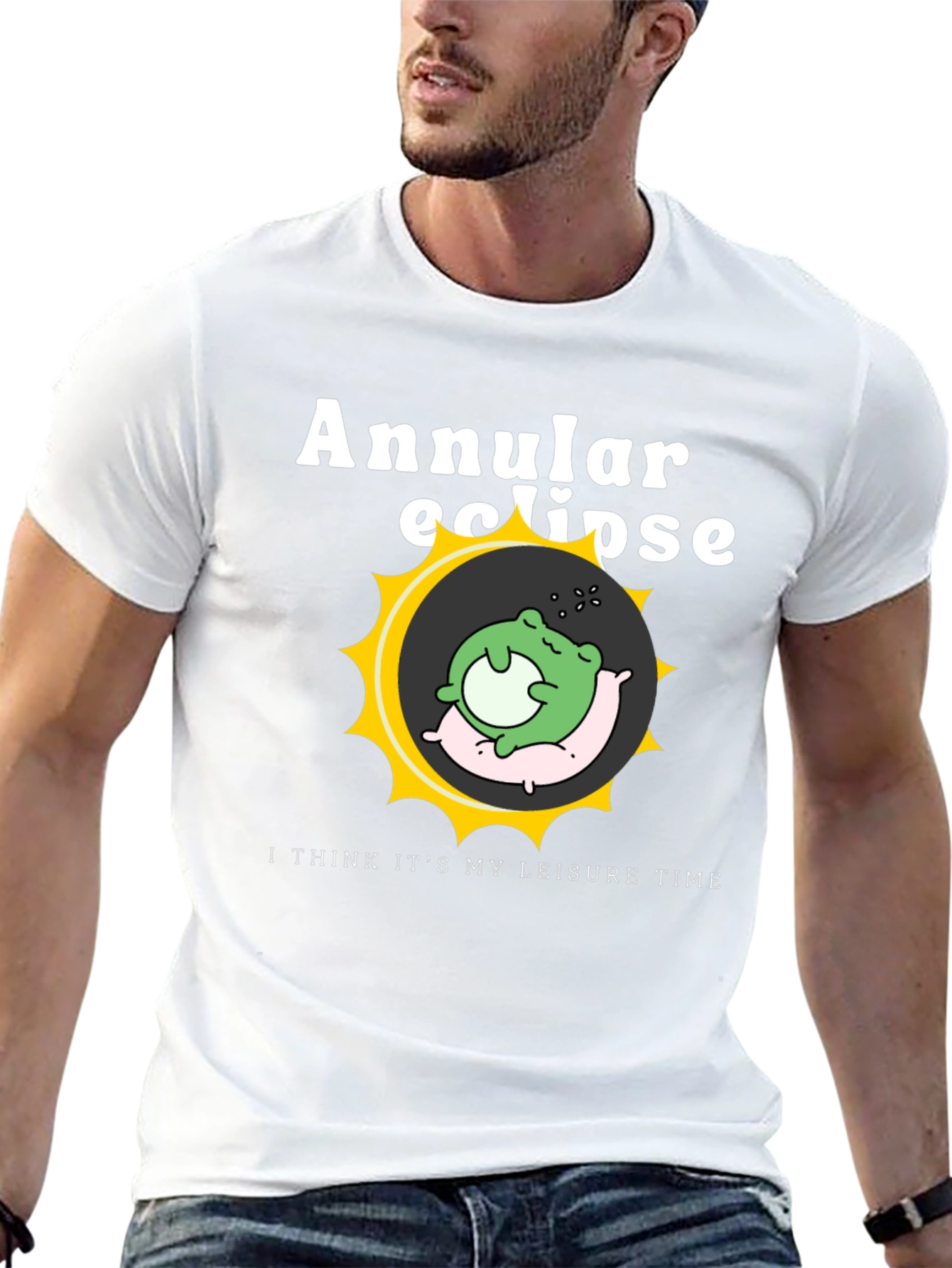 Camiseta Negra Eclipse Anular - Rana Durmiente