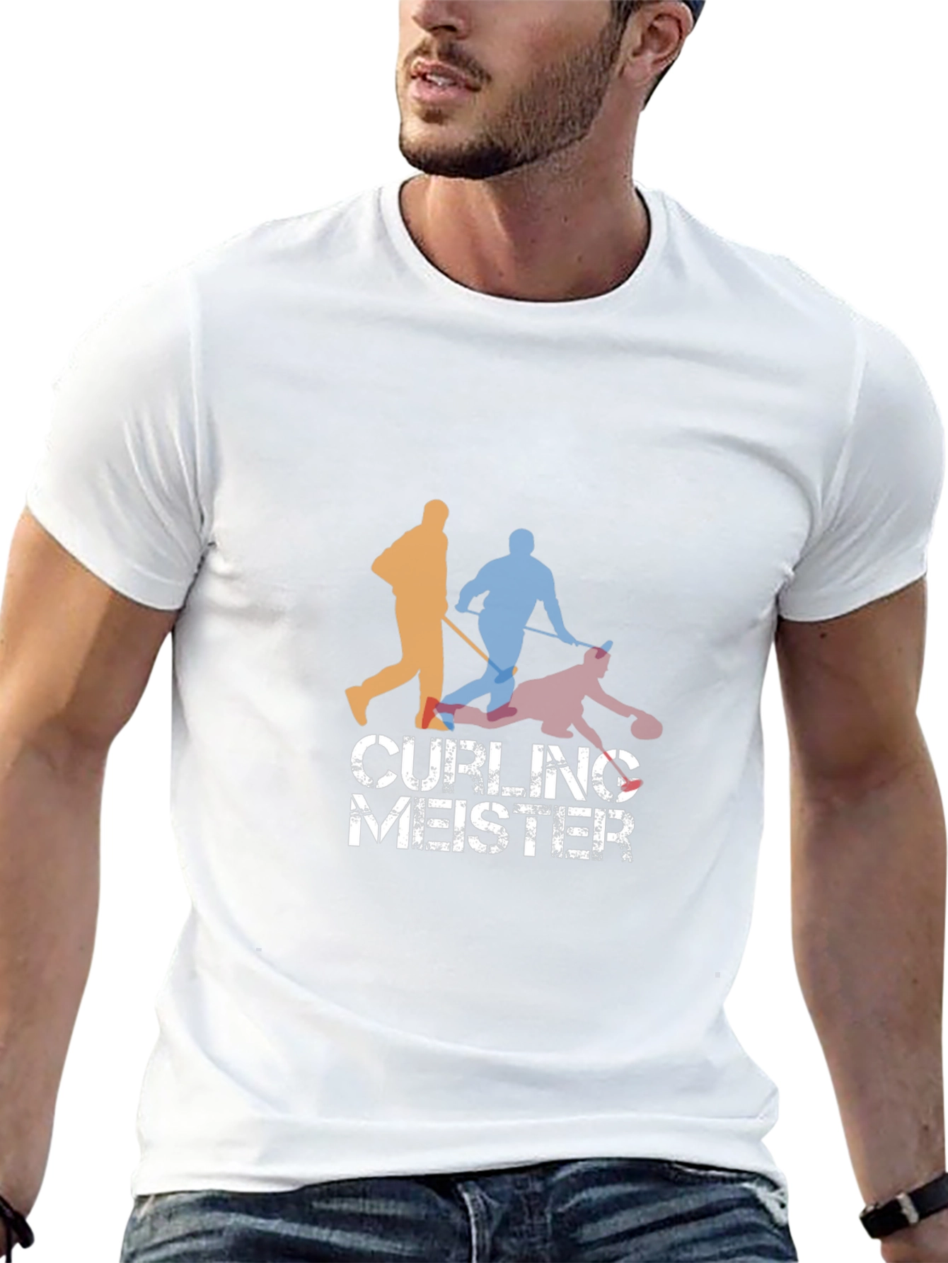 Camiseta Negra Curling Meister para Aficionados al Curling